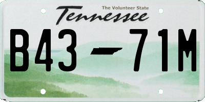 TN license plate B4371M