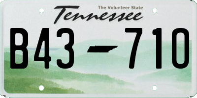 TN license plate B4371O