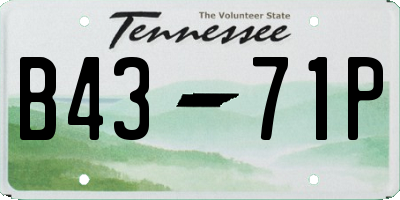 TN license plate B4371P