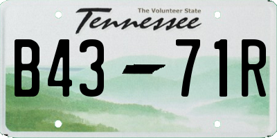 TN license plate B4371R