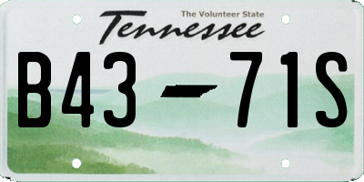 TN license plate B4371S