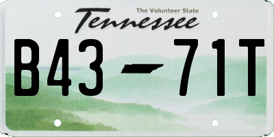 TN license plate B4371T