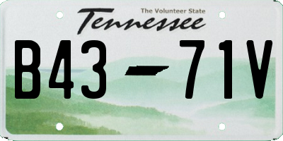 TN license plate B4371V