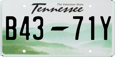 TN license plate B4371Y