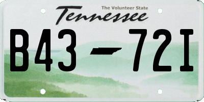 TN license plate B4372I