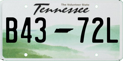 TN license plate B4372L