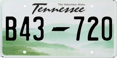 TN license plate B4372O