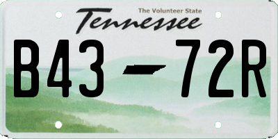 TN license plate B4372R