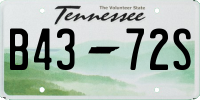 TN license plate B4372S