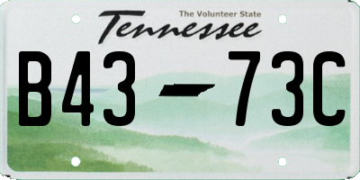 TN license plate B4373C