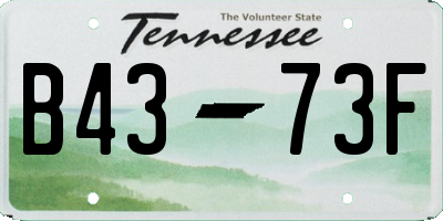 TN license plate B4373F