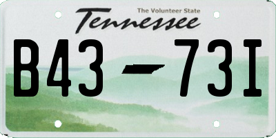 TN license plate B4373I