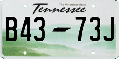 TN license plate B4373J