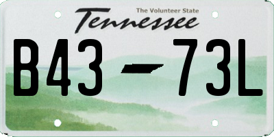 TN license plate B4373L