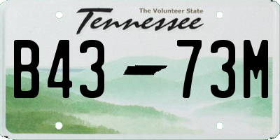 TN license plate B4373M