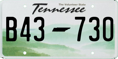 TN license plate B4373O