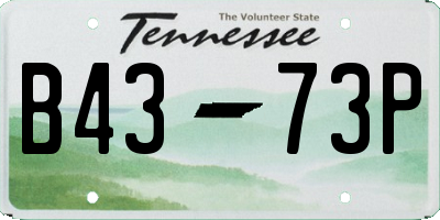 TN license plate B4373P