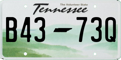 TN license plate B4373Q