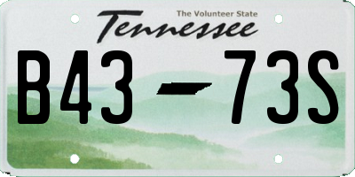 TN license plate B4373S