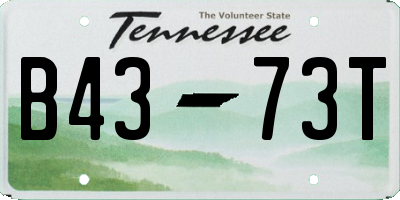 TN license plate B4373T