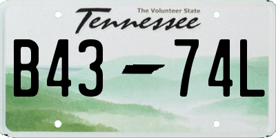 TN license plate B4374L