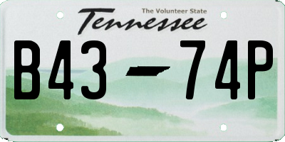 TN license plate B4374P