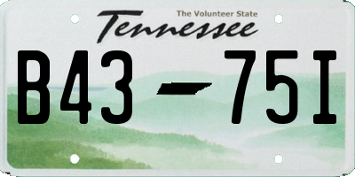 TN license plate B4375I