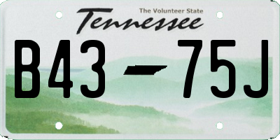 TN license plate B4375J