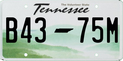 TN license plate B4375M