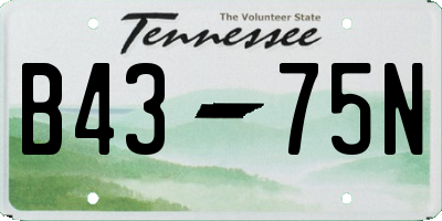 TN license plate B4375N