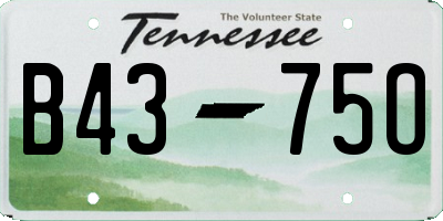TN license plate B4375O