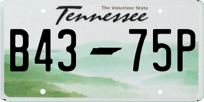 TN license plate B4375P