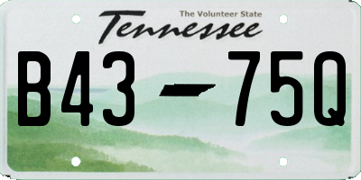 TN license plate B4375Q