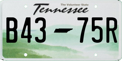 TN license plate B4375R