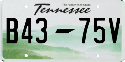 TN license plate B4375V