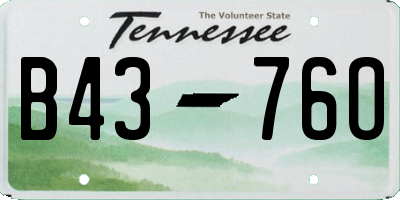 TN license plate B4376O