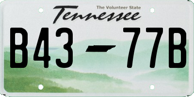 TN license plate B4377B