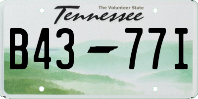 TN license plate B4377I