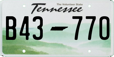 TN license plate B4377O