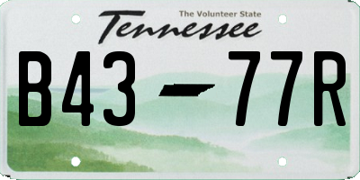 TN license plate B4377R