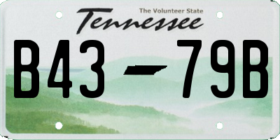 TN license plate B4379B