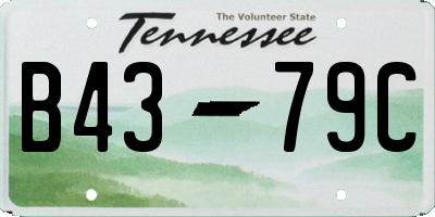 TN license plate B4379C