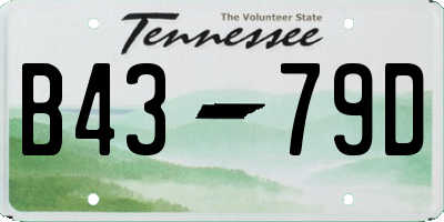 TN license plate B4379D