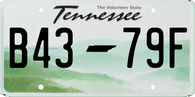 TN license plate B4379F