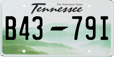 TN license plate B4379I