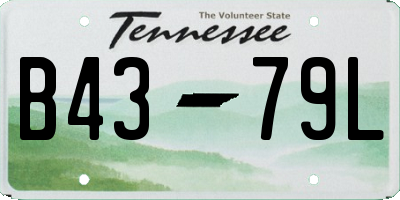 TN license plate B4379L