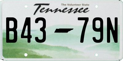 TN license plate B4379N