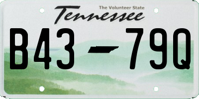 TN license plate B4379Q