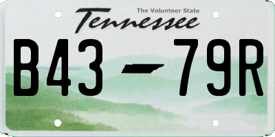 TN license plate B4379R