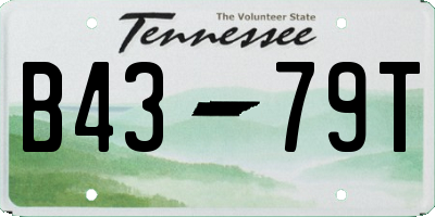 TN license plate B4379T